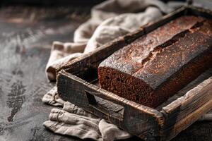 Loaf of rye bread photo