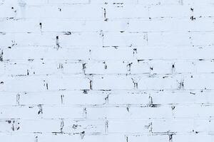 White brick wall textured background photo