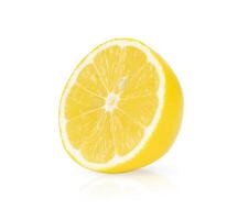 A half of lemon isolated on white background photo