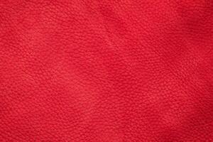 genuine leather dyed red. leather texture background photo