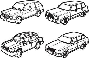 Set of different types of cars. illustration vector