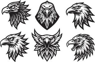Set off Eagle. Tribal Tattoo Design. illustration vector