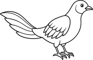 Pigeon icon cartoon isolated black and white illustration graphic design vector