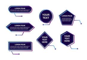 hud gritar títulos tecnología digital informacion cajas hud plantillas. futurista texto cajas vector