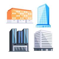 Office city building. Flat skyscrapers. Apartment blocks. City landscape with skyscrapers vector