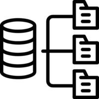 almacenamiento datos icono símbolo imagen para base de datos ilustración vector