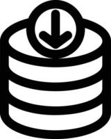 Storage data icon symbol image for database illustration vector