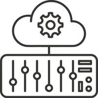 almacenamiento datos icono símbolo imagen para base de datos ilustración vector