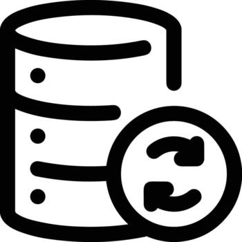 almacenamiento datos icono símbolo imagen para base de datos ilustración vector