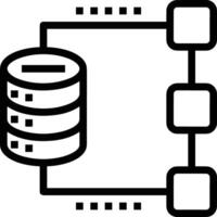 almacenamiento datos icono símbolo imagen para base de datos ilustración vector