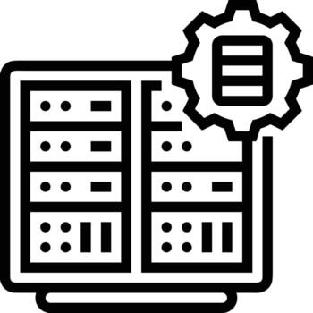 almacenamiento datos icono símbolo imagen para base de datos ilustración vector