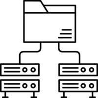 almacenamiento datos icono símbolo imagen para base de datos ilustración vector