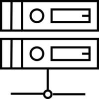 almacenamiento datos icono símbolo imagen para base de datos ilustración vector