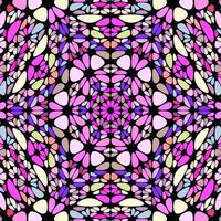 Geometrical colorful abstract circular floral mosaic background design vector