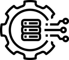 almacenamiento datos icono símbolo imagen para base de datos ilustración vector