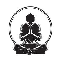 Man Praying Design Art, Icons, and Graphics vector