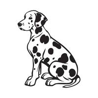 Dalmatian Image Illustration on white background vector