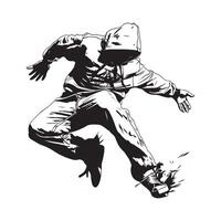 Parkour Image Illustration on white background vector