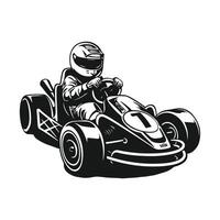 Go kart Vectors and illustrations isolated on white