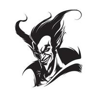 Illustration of an Evil man on white background vector