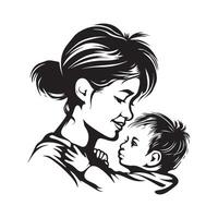 Mother Love Design Images on white background vector