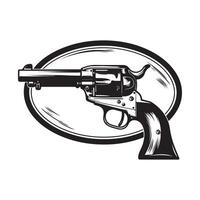 Revolver Design Art, Icons, and Graphics on white background vector