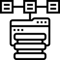 almacenamiento datos icono símbolo imagen para base de datos ilustración vector