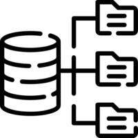 almacenamiento datos icono símbolo imagen para base de datos ilustración vector