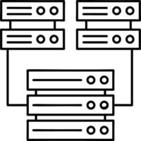 almacenamiento datos icono símbolo imagen para base de datos ilustración vector