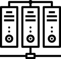 almacenamiento datos icono símbolo imagen para base de datos ilustración vector