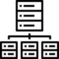 almacenamiento datos icono símbolo imagen para base de datos ilustración vector