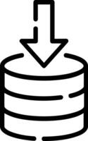 Storage data icon symbol image for database illustration vector