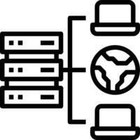 almacenamiento datos icono símbolo imagen para base de datos ilustración vector