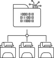 Storage data icon symbol image for database illustration vector