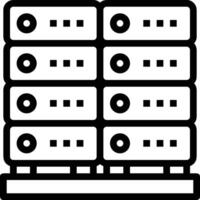 almacenamiento datos icono símbolo imagen para base de datos ilustración vector