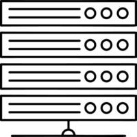 almacenamiento datos icono símbolo imagen para base de datos ilustración vector