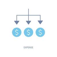expense concept line icon. Simple element illustration. expense concept outline symbol design. vector