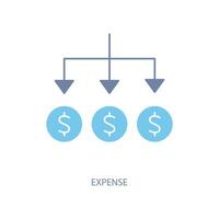 expense concept line icon. Simple element illustration. expense concept outline symbol design. vector