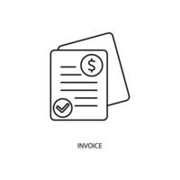 invoice concept line icon. Simple element illustration. invoice concept outline symbol design. vector