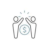selling price concept line icon. Simple element illustration. selling price concept outline symbol design. vector