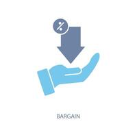 bargain concept line icon. Simple element illustration. bargain concept outline symbol design. vector