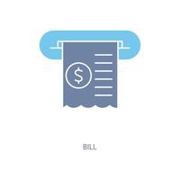 bill concept line icon. Simple element illustration. bill concept outline symbol design. vector