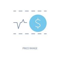 price range concept line icon. Simple element illustration. price range concept outline symbol design. vector