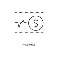 price range concept line icon. Simple element illustration. price range concept outline symbol design. vector