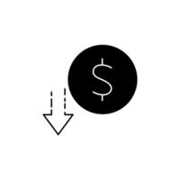 low price concept line icon. Simple element illustration. low price concept outline symbol design. vector