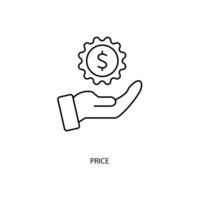 price concept line icon. Simple element illustration. price concept outline symbol design. vector