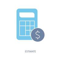 estimate concept line icon. Simple element illustration. estimate concept outline symbol design. vector