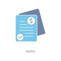 invoice concept line icon. Simple element illustration. invoice concept outline symbol design. vector