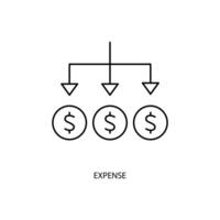 expense concept line icon. Simple element illustration. expense concept outline symbol design. vector