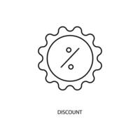 discount concept line icon. Simple element illustration. discount concept outline symbol design. vector